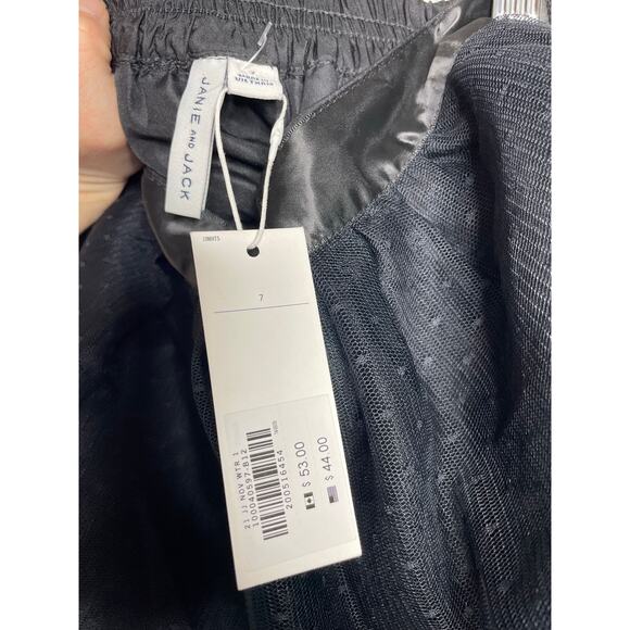 NEW Janie and Jack Black Tiered Tulle TuTu Skirt Size 7 - Picture 6 of 9